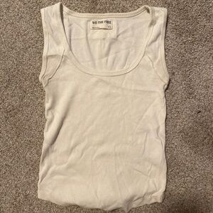 White/cream free people top